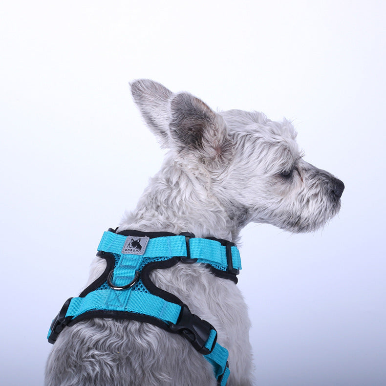 Reflective Mesh Pet Chest Harness - Breathable I-Shape - All Accessories Depo