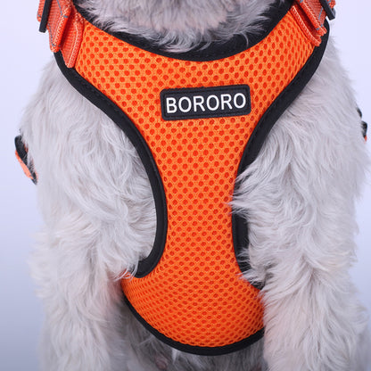 Reflective Mesh Pet Chest Harness - Breathable I-Shape - All Accessories Depo