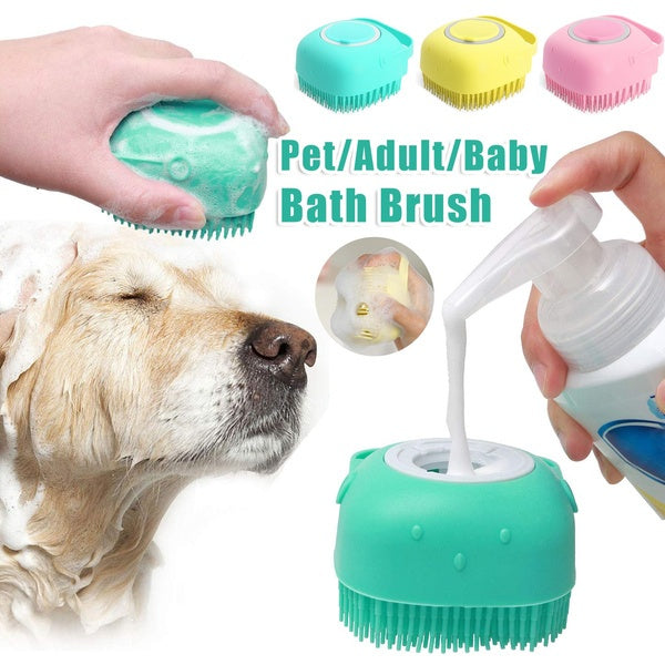 Silicone Dog Bath Massage Gloves & Brush - All Accessories Depo