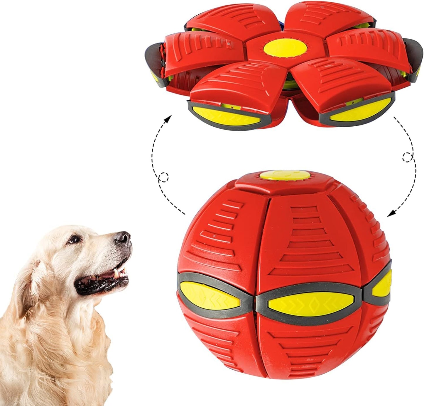 Flying Saucer Dog Toy with 6 Lights – Magic UFO Ball - All Accessories Depo