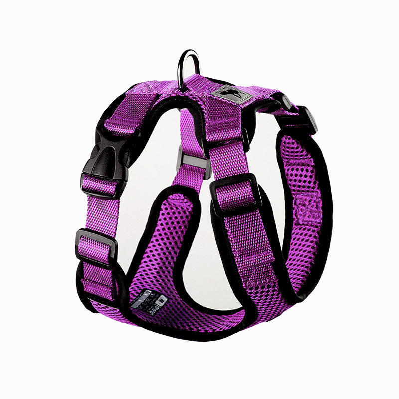 Reflective Mesh Pet Chest Harness - Breathable I-Shape - All Accessories Depo