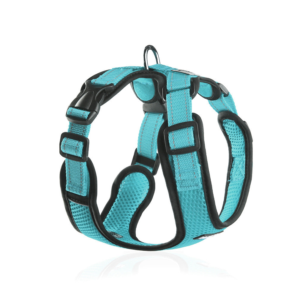 Reflective Mesh Pet Chest Harness - Breathable I-Shape - All Accessories Depo