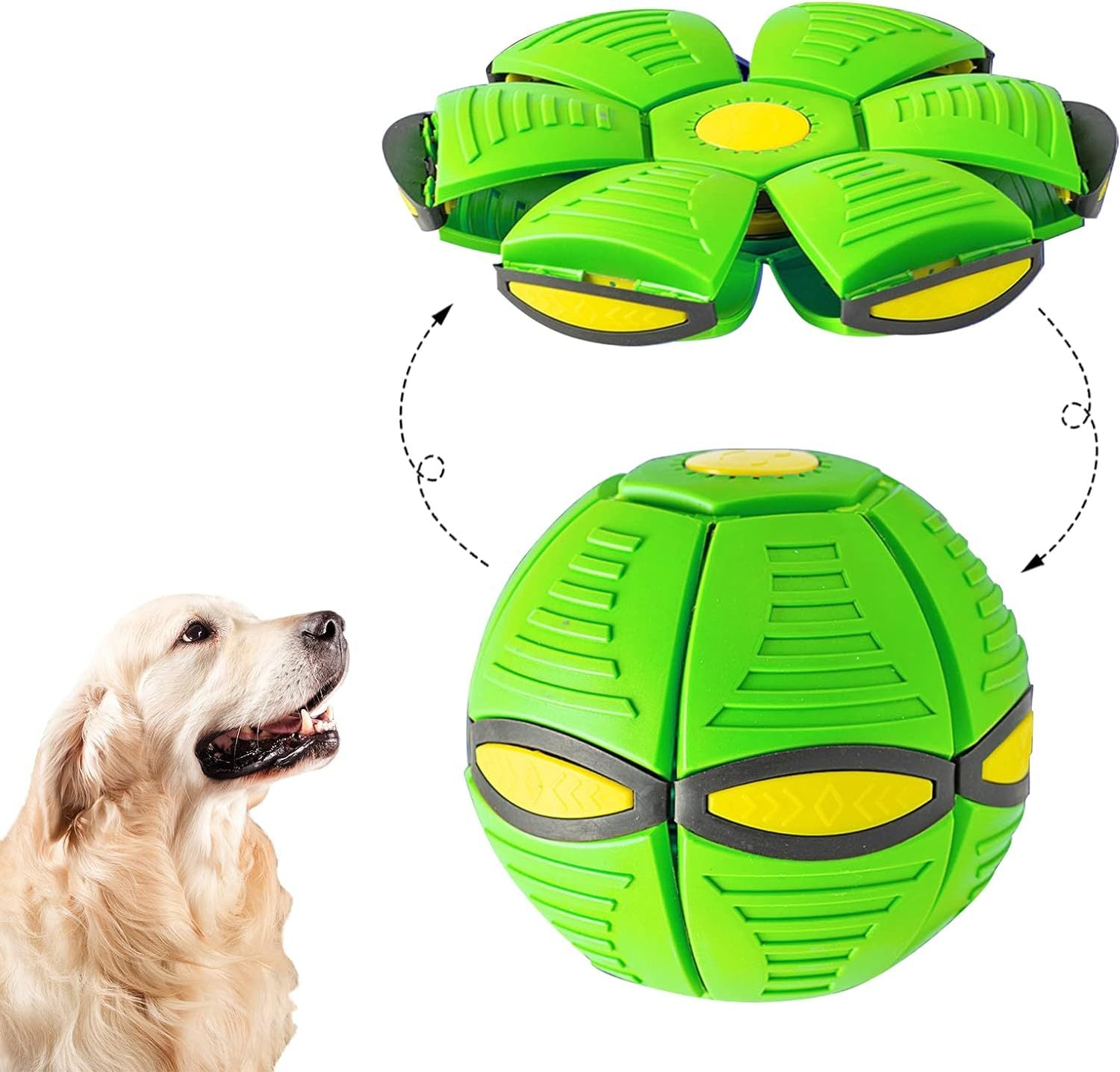 Flying Saucer Dog Toy with 6 Lights – Magic UFO Ball - All Accessories Depo