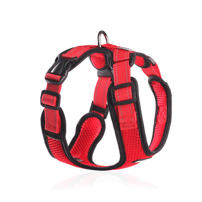 Reflective Mesh Pet Chest Harness - Breathable I-Shape - All Accessories Depo